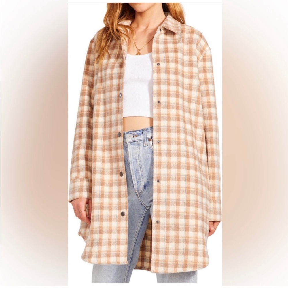 BB Dakota Eldridge Plaid shirt jacket size small